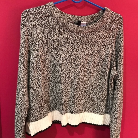 Divided Sweaters - DONATING TOMORROW Divided Cropped Sweater